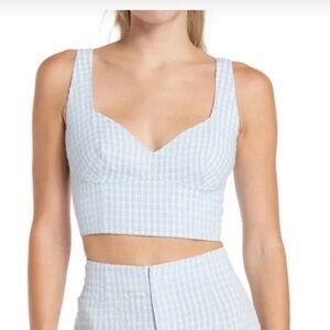 Elodie Gingham top size Large NWT
